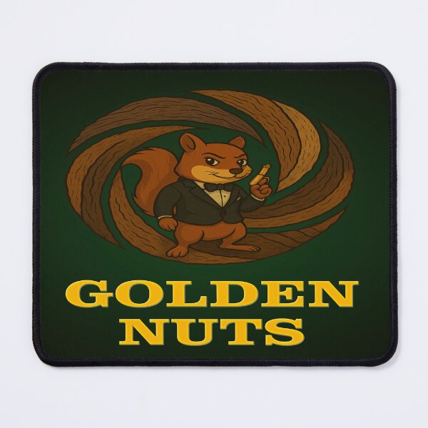 Item preview, Golden Nuts – Spy Squirrel Parody designed and sold by SecretSquirrellDesigns.