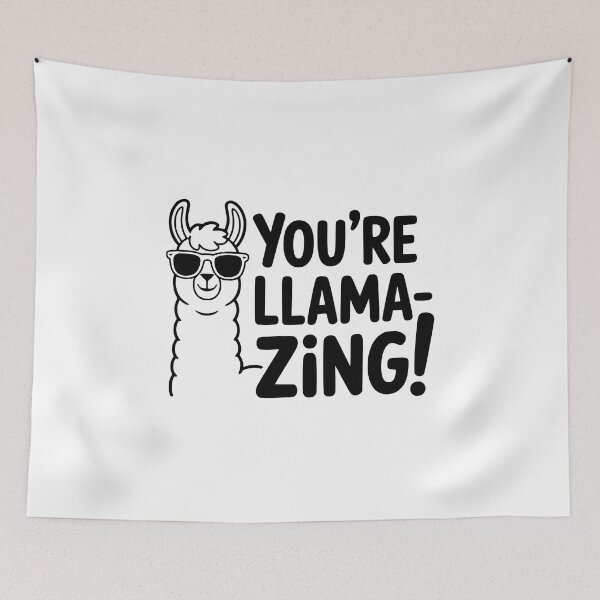 Item preview, You're llamazing! Cute Llama Pun designed and sold by PMCreative.