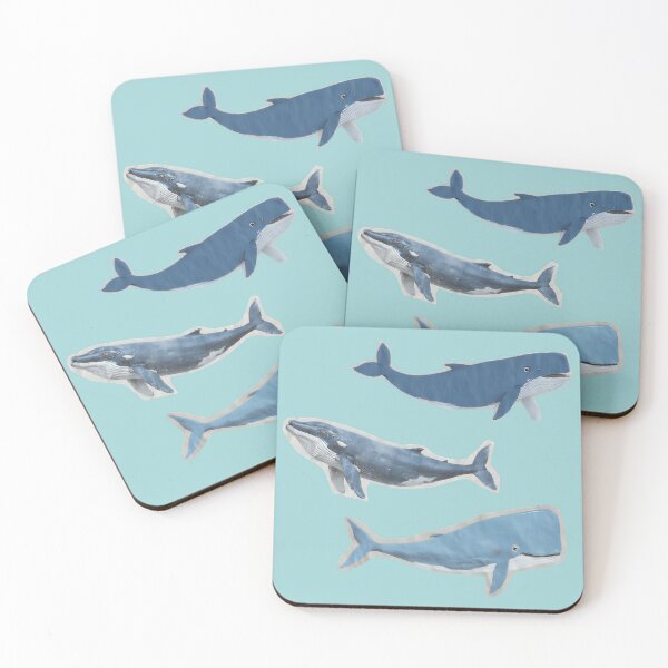 Item preview, A Collection of Blue Whales designed and sold by MattBStickers.