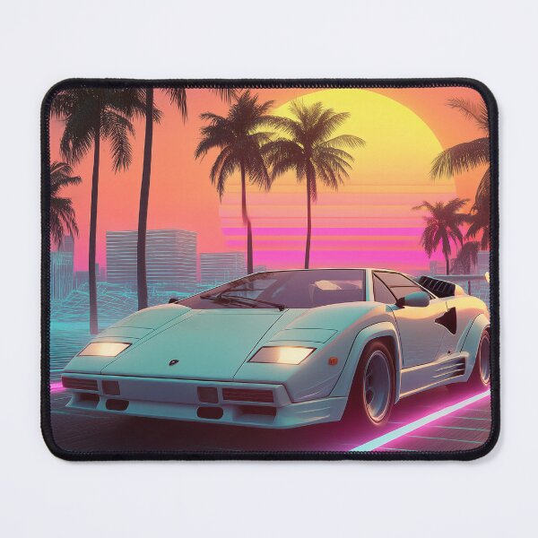 Item preview, Lamborghini Countach Retro Sunset Drive designed and sold by sweetartbaby.