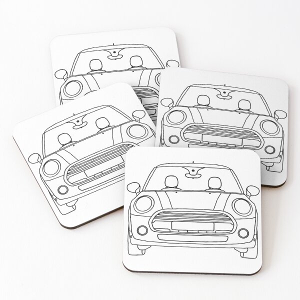 Item preview, Cute compact city car line art illustration designed and sold by ElceMare.