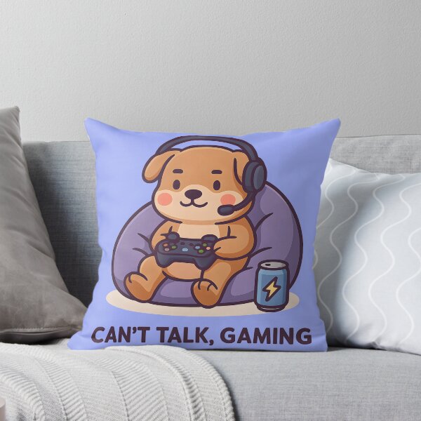 Item preview, Can’t Talk, Gaming – Cute dog in beanbag with controller designed and sold by domi199834.