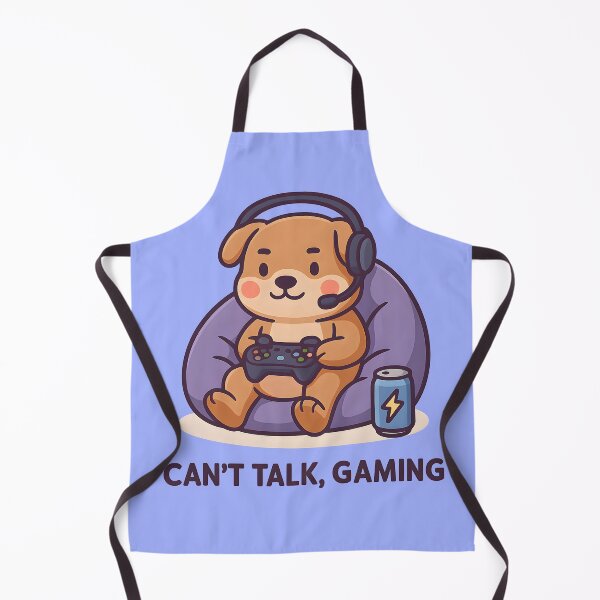 Item preview, Can’t Talk, Gaming – Cute dog in beanbag with controller designed and sold by domi199834.