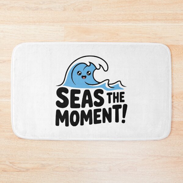 Item preview, Seas The Moment! Cute Ocean Wave Pun designed and sold by PMCreative.