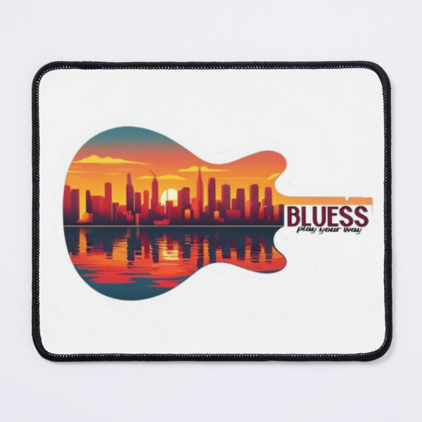 Item preview, CITY BLUES – Skyline Guitar Sticker Premium Cool Reloaded Trendy Best Gift designed and sold by Imaginarium of Chaos falcon88 .