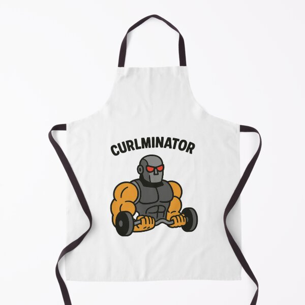Item preview, Curlminator – Terminator-Inspired Bodybuilding Robot Cartoon designed and sold by Enea Kelo.