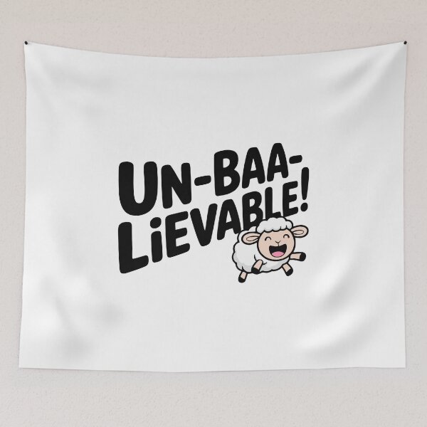 Item preview, Unbaalievable! Funny Sheep Pun designed and sold by PMCreative.
