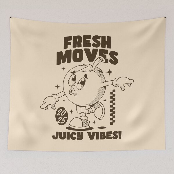 Item preview, Fresh Moves Juicy Vibes Retro Fruit Character designed and sold by adipra.