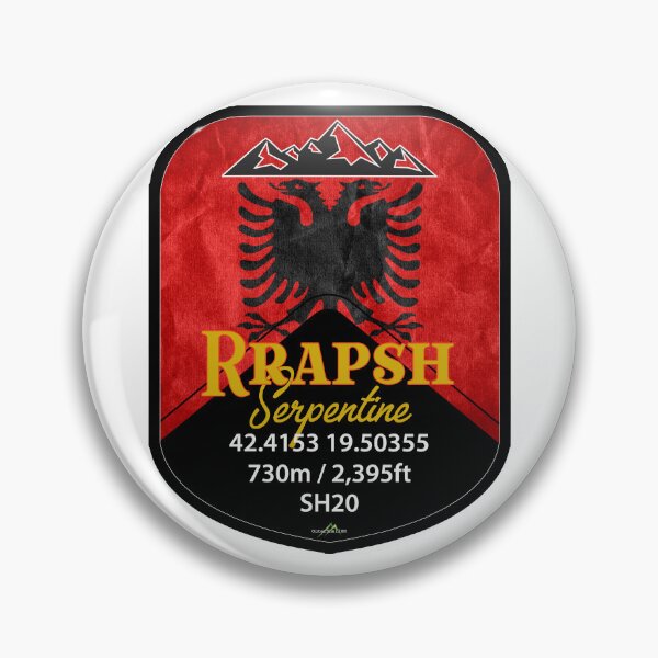 Item preview, Rrapsh Serpentine Albania SH20 Motorcycle Sticker T-Shirt 01 designed and sold by OuterShellUK.