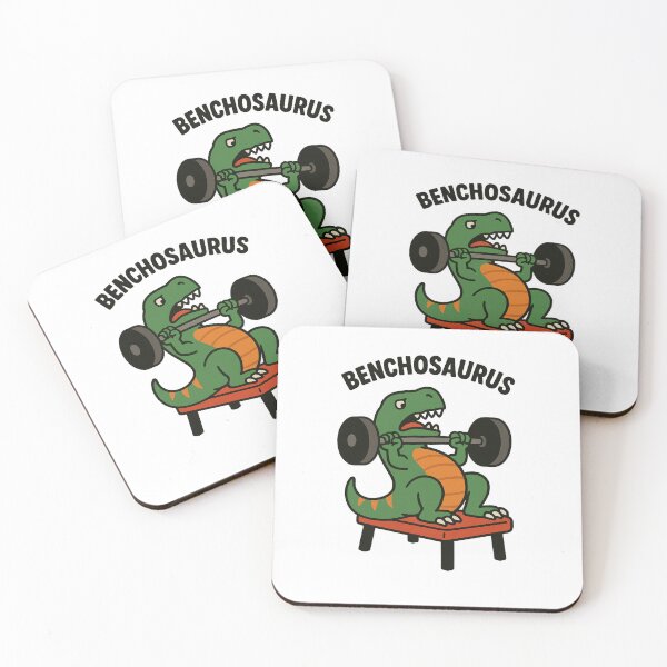 Item preview, Benchosaurus – Dinosaur Bench Press Cartoon designed and sold by Enea Kelo.