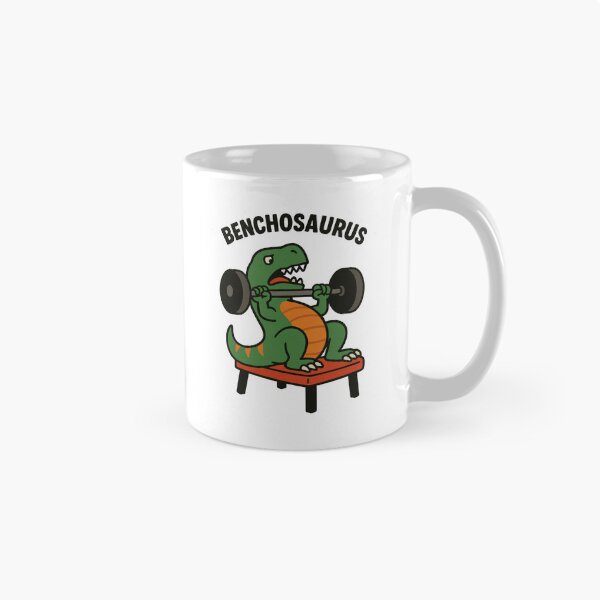 Item preview, Benchosaurus – Dinosaur Bench Press Cartoon designed and sold by Enea Kelo.