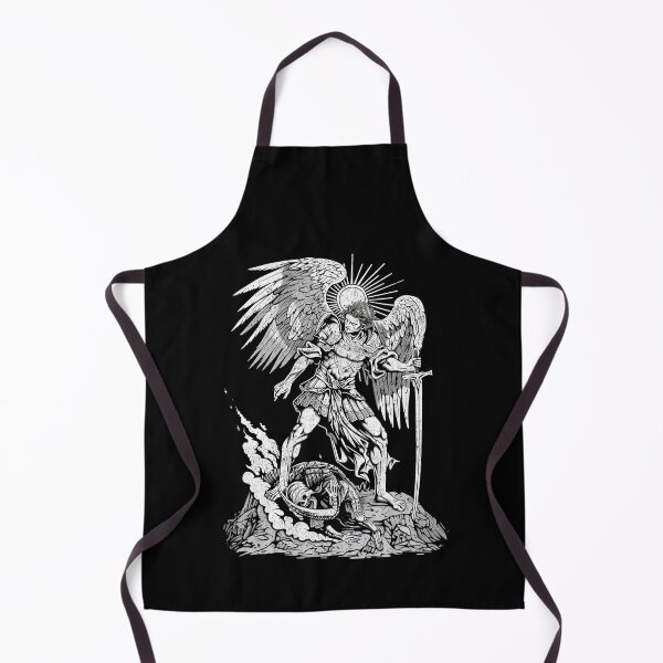 Item preview, Archangel Michael Triumphs over Death: A Gothic Illustration designed and sold by Mystikos Art.