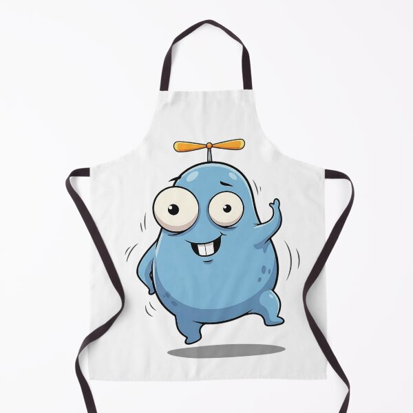 Item preview, Happy Blue Monster with Helicopter Propeller Hat - Kawaii Flying Character designed and sold by SofiZezi.