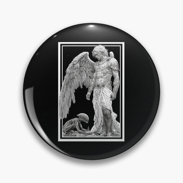 Item preview, Archangel Michael & Alien: A Poetic Sci-Fi Encounter designed and sold by Mystikos Art.
