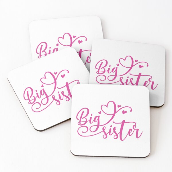 Item preview, Big Sister Script Typography with Cute Hearts – for Sisters designed and sold by Rhu Creations.