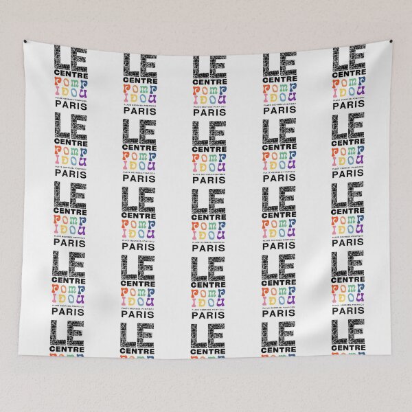 Item preview, Paris Pompidou Poster | Rainbow Modern Art Museum Souvenir designed and sold by Parasocialite.