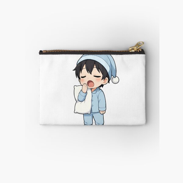 Item preview, Sleepy Chibi in Pajamas – Cute Kawaii Yawning Anime Art designed and sold by ColorSplash123.
