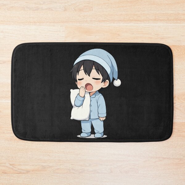 Item preview, Sleepy Chibi in Pajamas – Cute Kawaii Yawning Anime Art designed and sold by ColorSplash123.