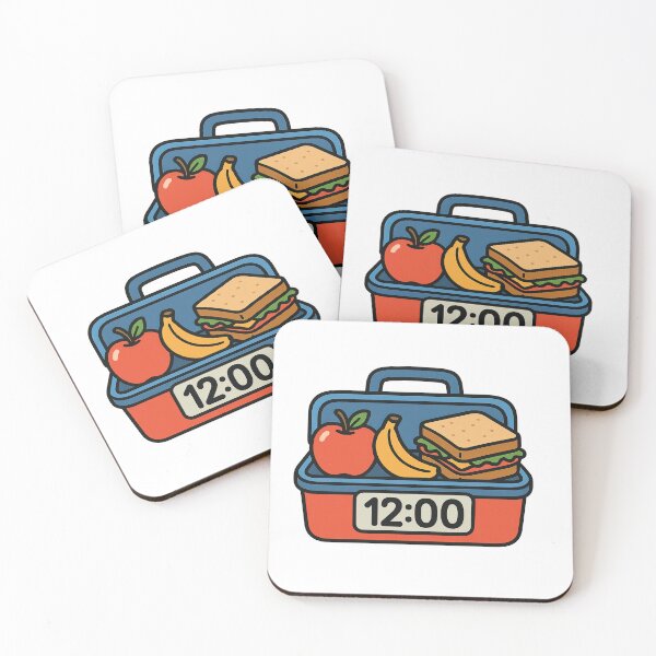 Item preview, Back to school lunchbox with apple, banana, sandwich, Animated illustration style, AI generated designed and sold by dvoevnore.