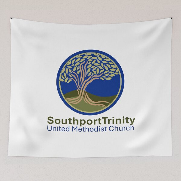 Item preview, TUMC vertical logo for LIGHT colors RS designed and sold by SouthportTrinityUMC.