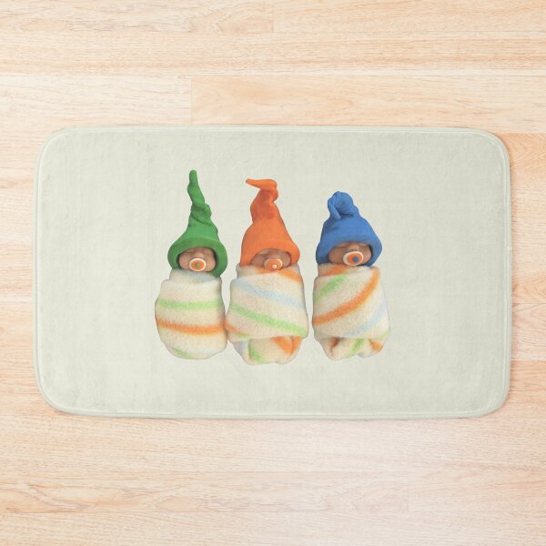 Item preview, Three BABIES with Elf Hats and Pacifiers, Sculpted Baby Trio, Daycare Art designed and sold by JoyfulWhimsy.