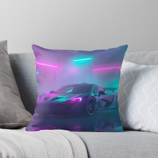 Item preview,  Black Supercar in Neon Garage Glow designed and sold by sweetartbaby.