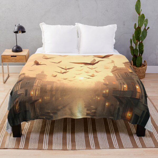 Item preview, Flight of Dawn Over Venetian Canals designed and sold by oanaunciuleanu.
