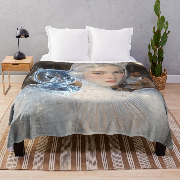 Item preview, Futuristic Girl in a Cat Café designed and sold by yinyuecreation.