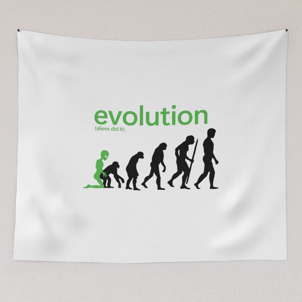 Item preview, Evolution (Aliens Did It) on white designed and sold by shitpostee.