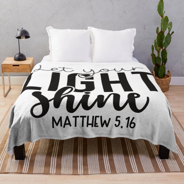 Item preview, Let you light shine Matthew 5:16 designed and sold by Christian Apparel, Decor and More.