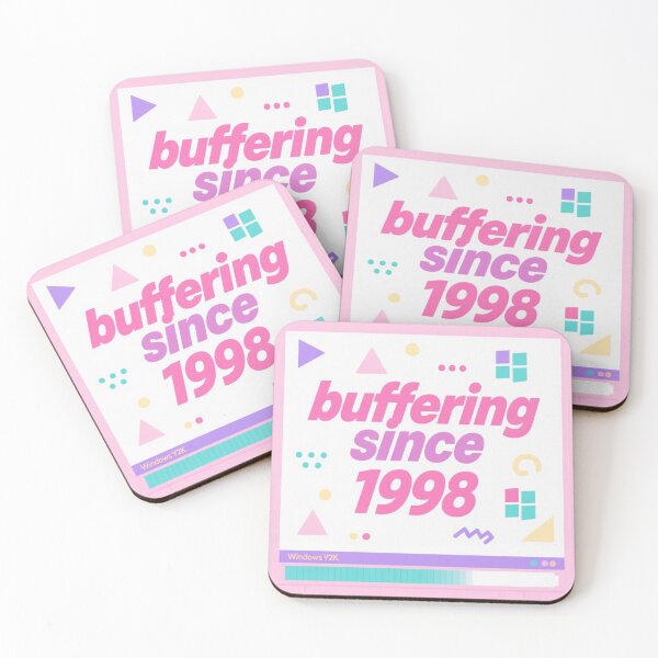 Item preview, Buffering Since 1998 – Retro Y2K Pastel Vibes designed and sold by NaMieSz.