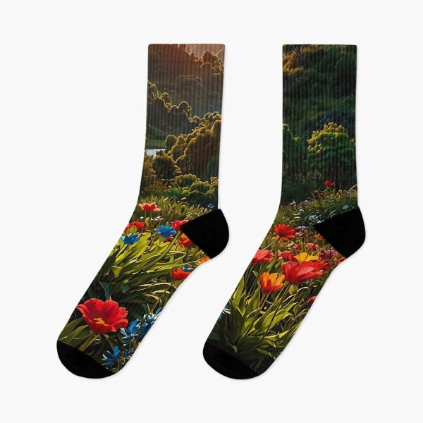 Item preview, Sunrise over a sea of tulips designed and sold by PixelParadies.