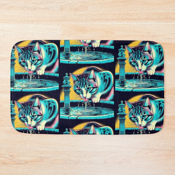 Item preview, Cute cat water drinking  designed and sold by Dogandesighn.