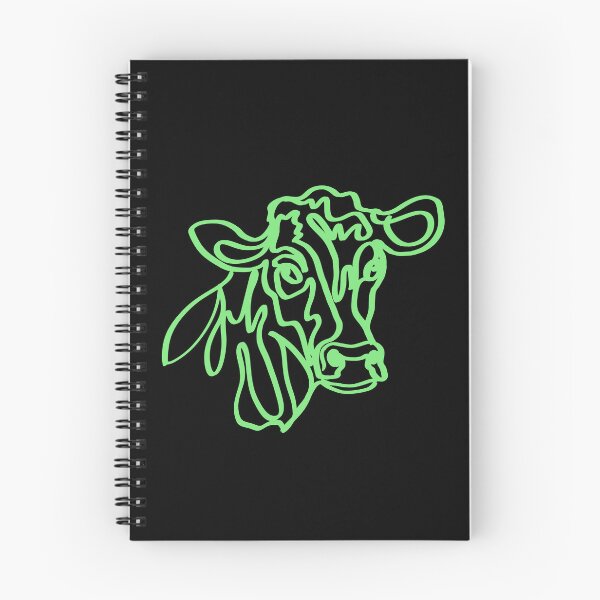 Item preview, Green cow outline neon animal line art designed and sold by Thought2reality.