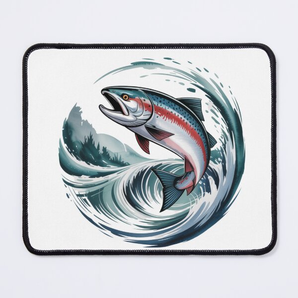 Item preview, Warrior Salmon – King of the Currents designed and sold by FusiTink.