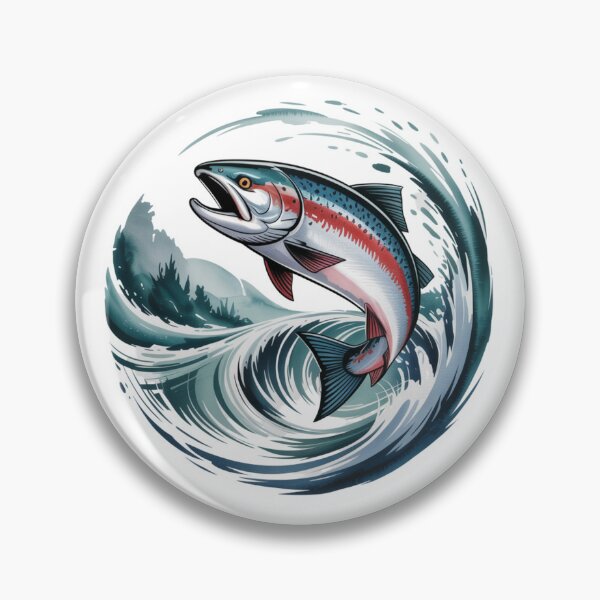 Item preview, Warrior Salmon – King of the Currents designed and sold by FusiTink.