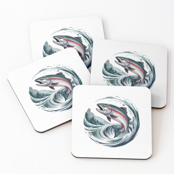Item preview, Warrior Salmon – King of the Currents designed and sold by FusiTink.