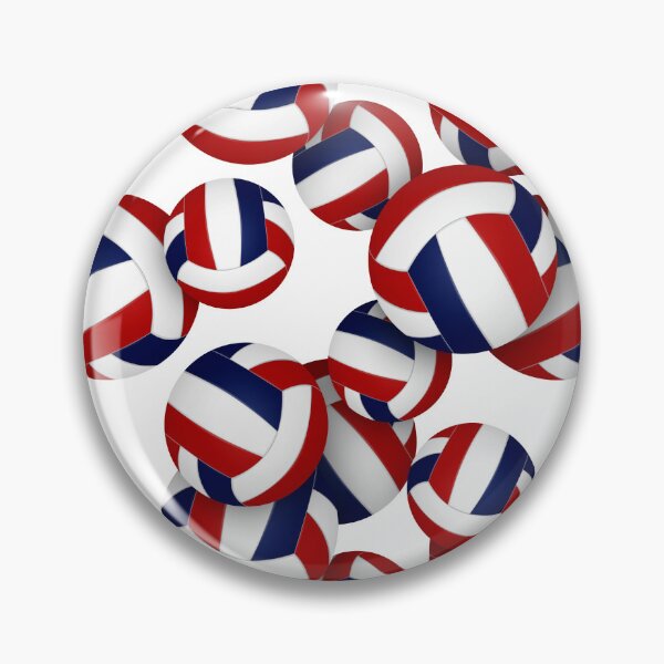 Item preview, Red blue volleyballs pattern designed and sold by katzdzynes.