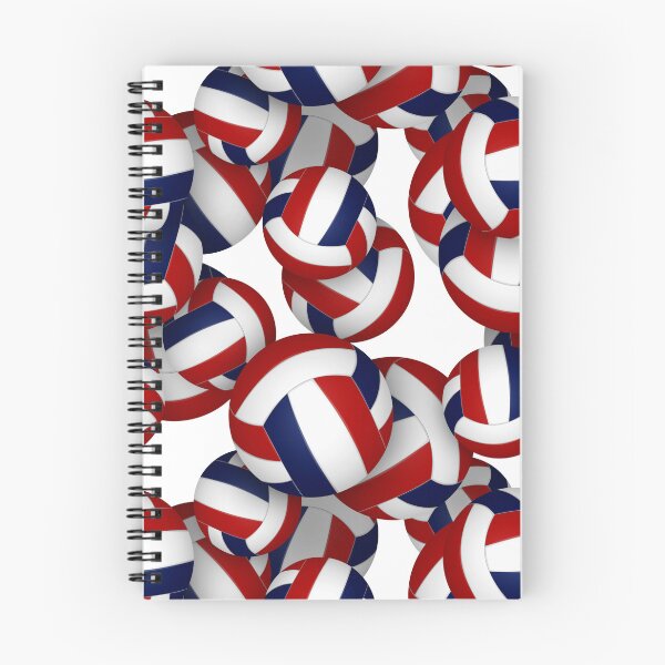 Item preview, Red blue volleyballs pattern designed and sold by katzdzynes.