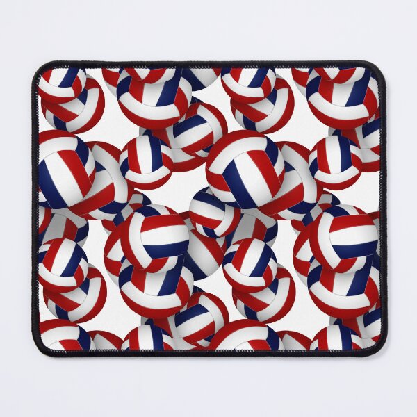 Item preview, Red blue volleyballs pattern designed and sold by katzdzynes.