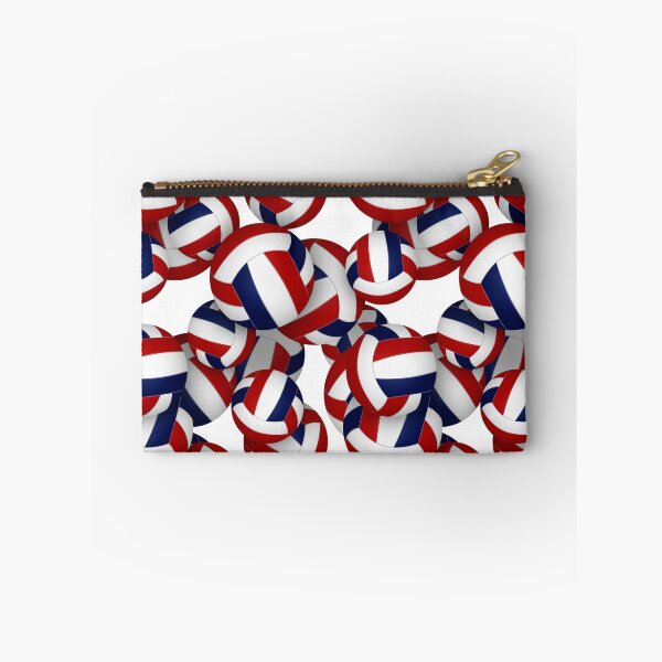 Item preview, Red blue volleyballs pattern designed and sold by katzdzynes.