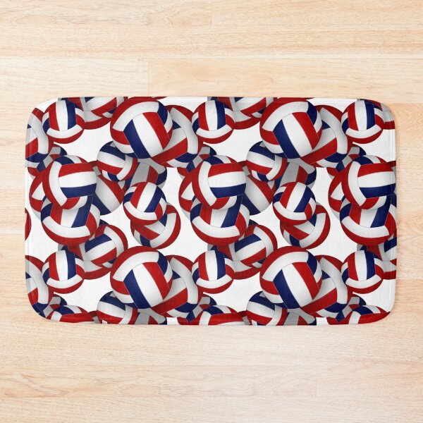 Item preview, Red blue volleyballs pattern designed and sold by katzdzynes.