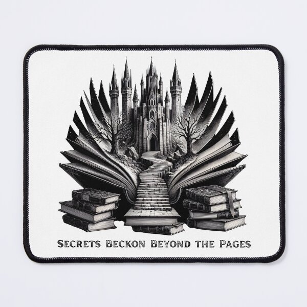 Item preview, Gothic Vintage Book Home Decor | Secrets Beckon Beyond the Pages Castle Graphic designed and sold by Compass and a Camera.