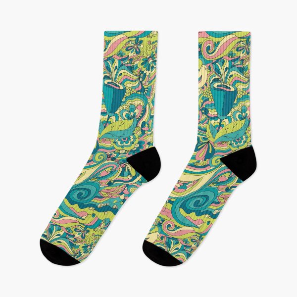 Item preview, Colorful Psychedelic Birds & Floral Pattern designed and sold by AlisaArtDecor.