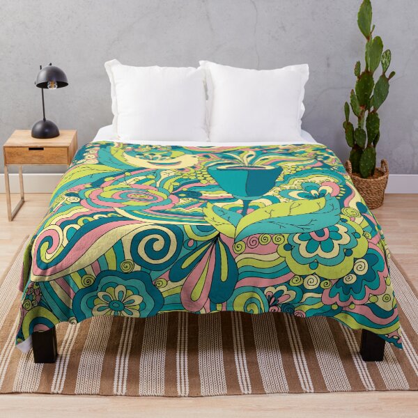 Item preview, Colorful Psychedelic Birds & Floral Pattern designed and sold by AlisaArtDecor.