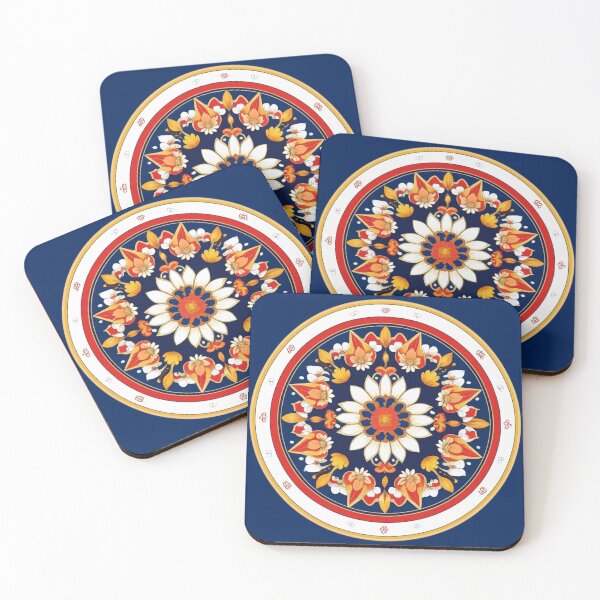 Item preview, Traditional Korean Dancheong Lotus Ceiling Panel – Authentic Buddhist Temple Art designed and sold by jelonkaa.