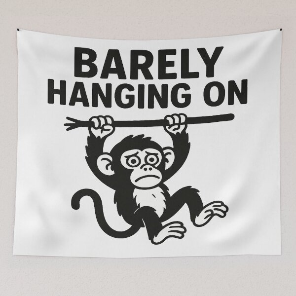 Item preview, BARELY HANGING ON designed and sold by Catfighter.