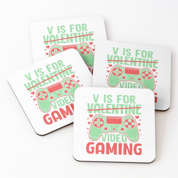 Item preview, V is not for Valentine - video game humor designed and sold by CleanDecor.