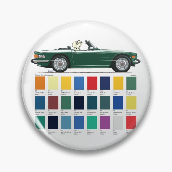 Item preview, TR6 in British Racing Green and color chart designed and sold by Bigs66.