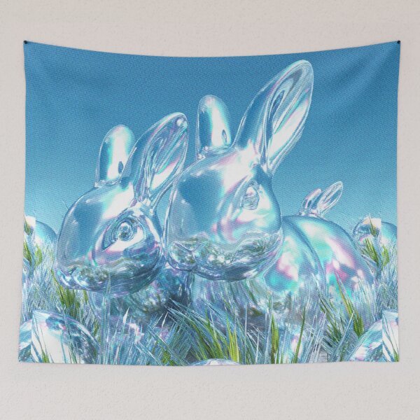 Item preview, Y2k Chrome Bunnies designed and sold by ArcticxShop.